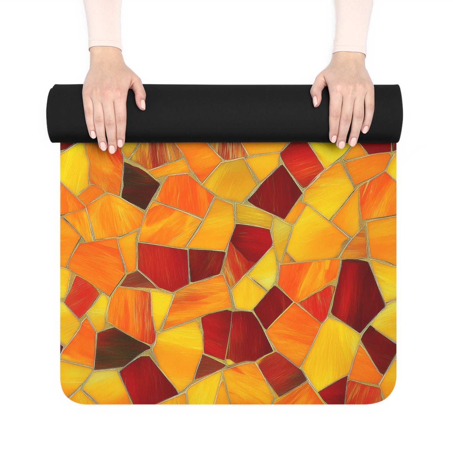 Autumn Mosaic Rubber Yoga Mat