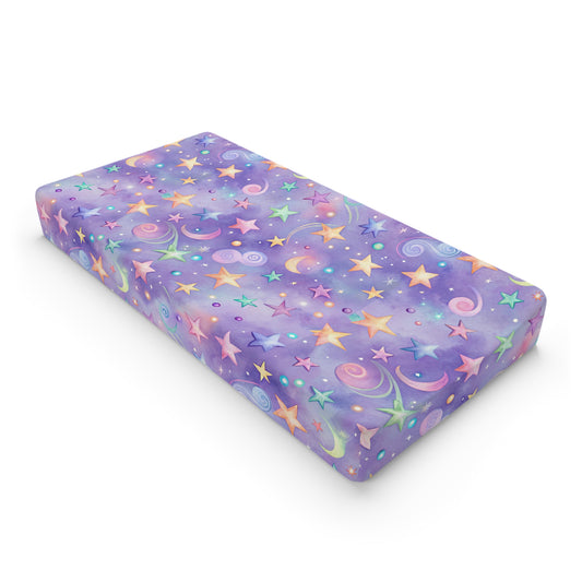 Purple Starry Galaxy Baby Changing Pad Cover