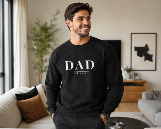 Dad Est. 2026 Sweatshirt | Father's Day Gift | New Dad Crewneck