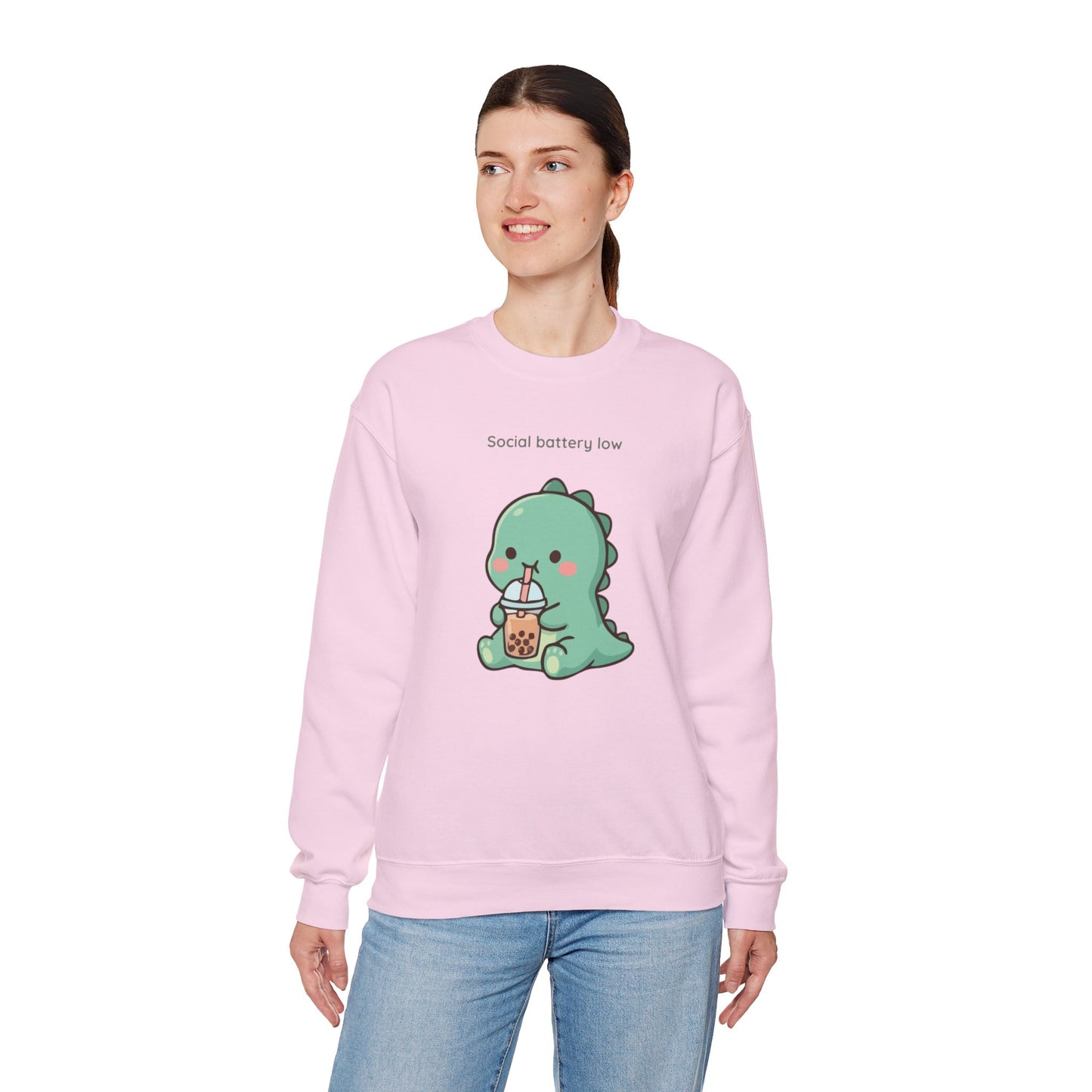 Social Battery Low™ Cozy Dino Sweatshirt