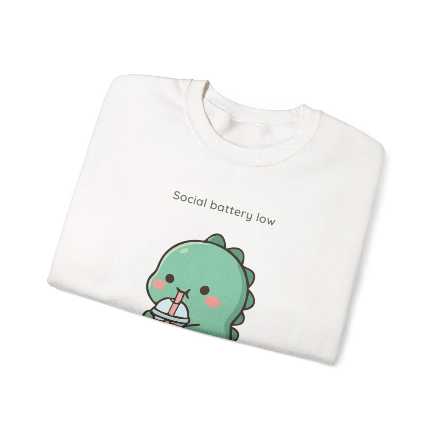 Social Battery Low™ Cozy Dino Sweatshirt