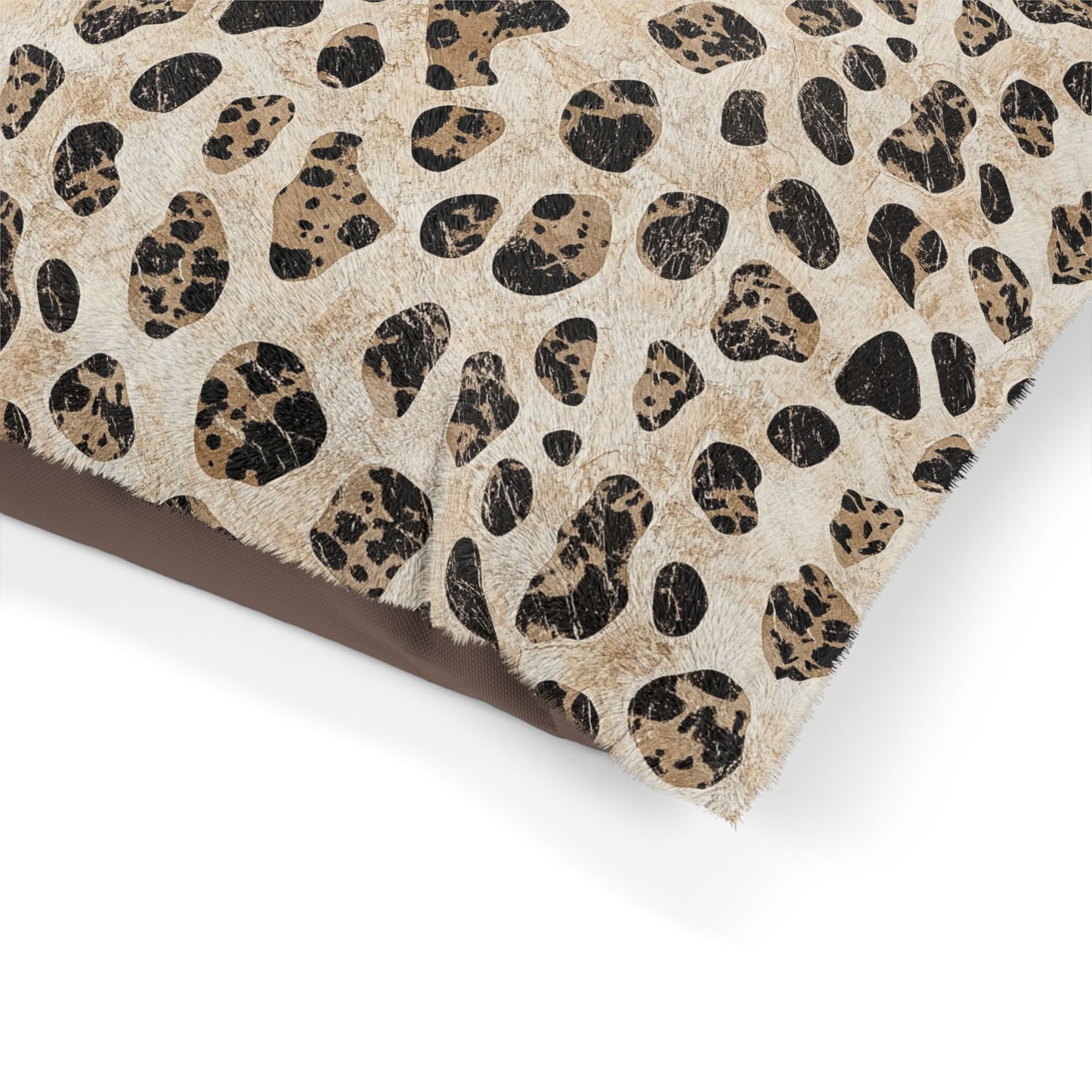 Leopard Print Plush Pet Bed