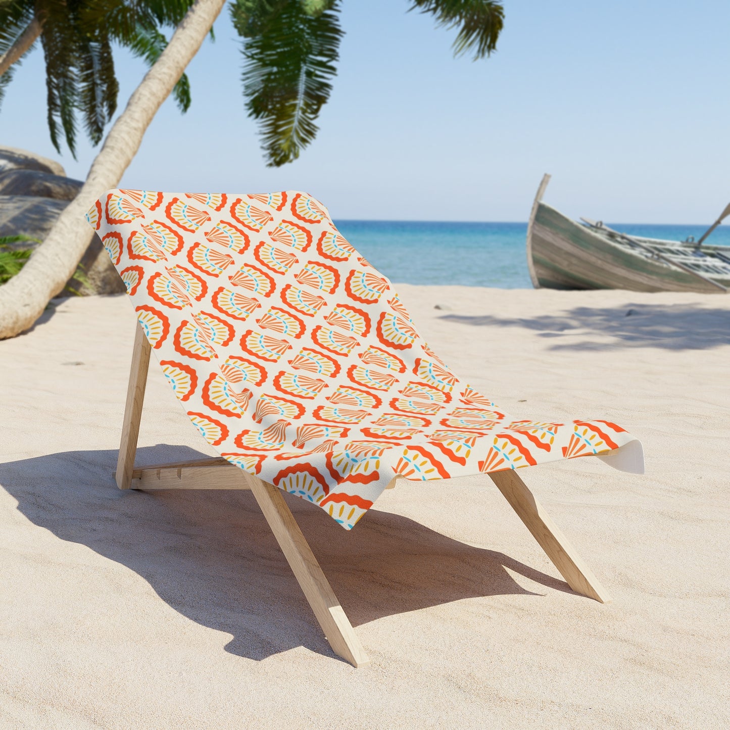 Seashell Pattern Beach Towel