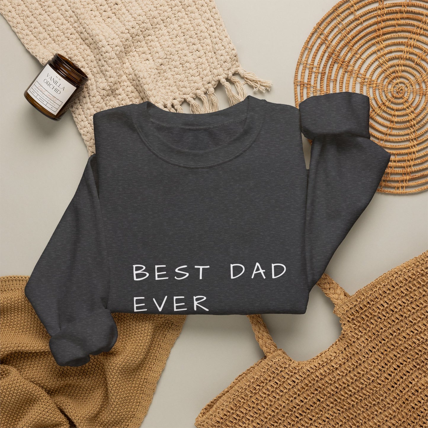 Best Dad Ever Sweatshirt | Personalized Father's Day Gift | Custom Dad Crewneck