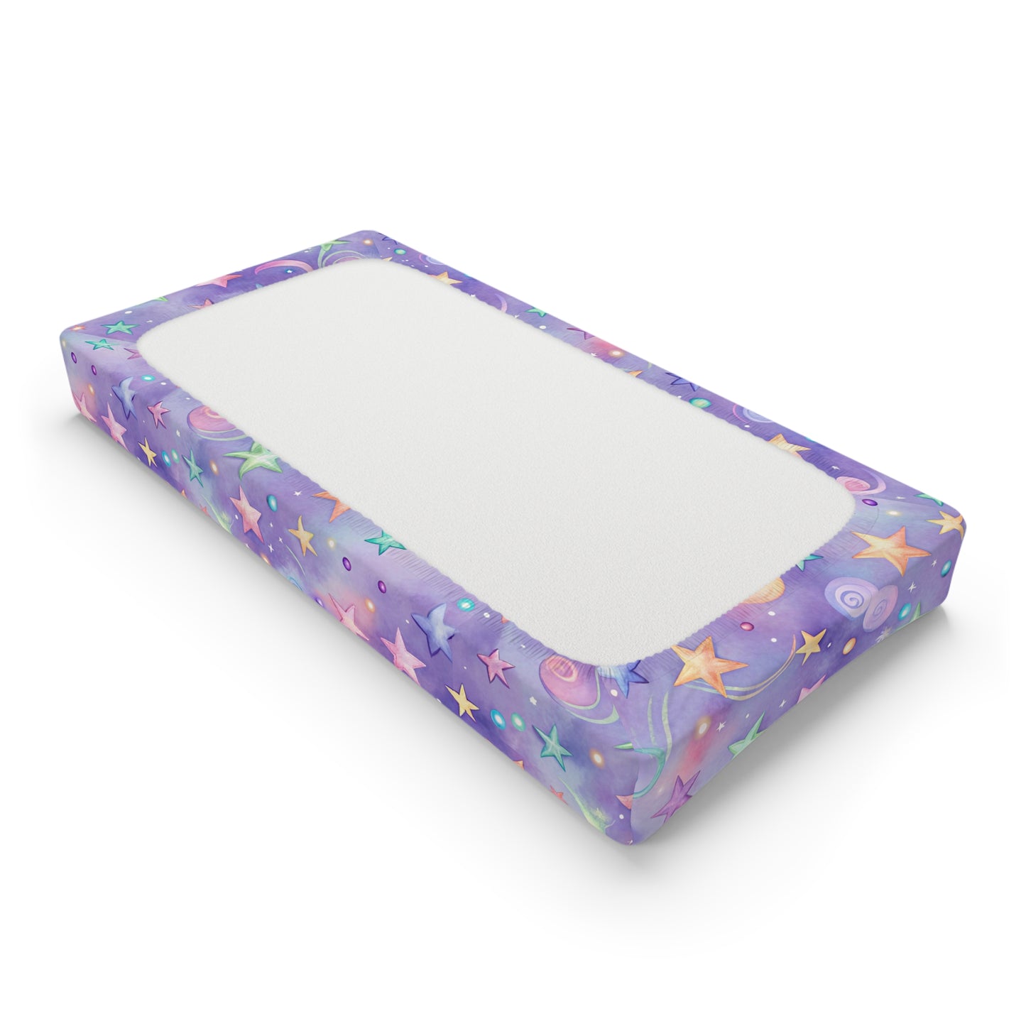 Purple Starry Galaxy Baby Changing Pad Cover