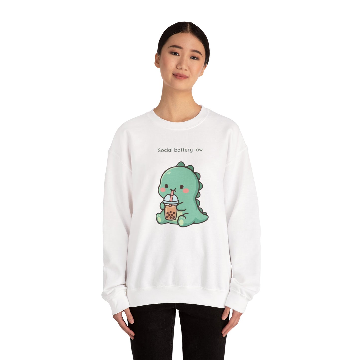 Social Battery Low™ Cozy Dino Sweatshirt