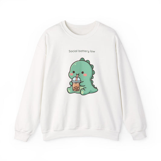 Social Battery Low™ Cozy Dino Sweatshirt