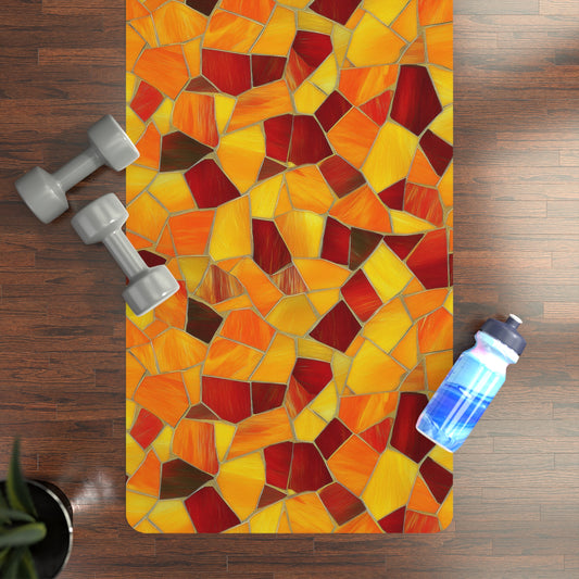 Autumn Mosaic Rubber Yoga Mat