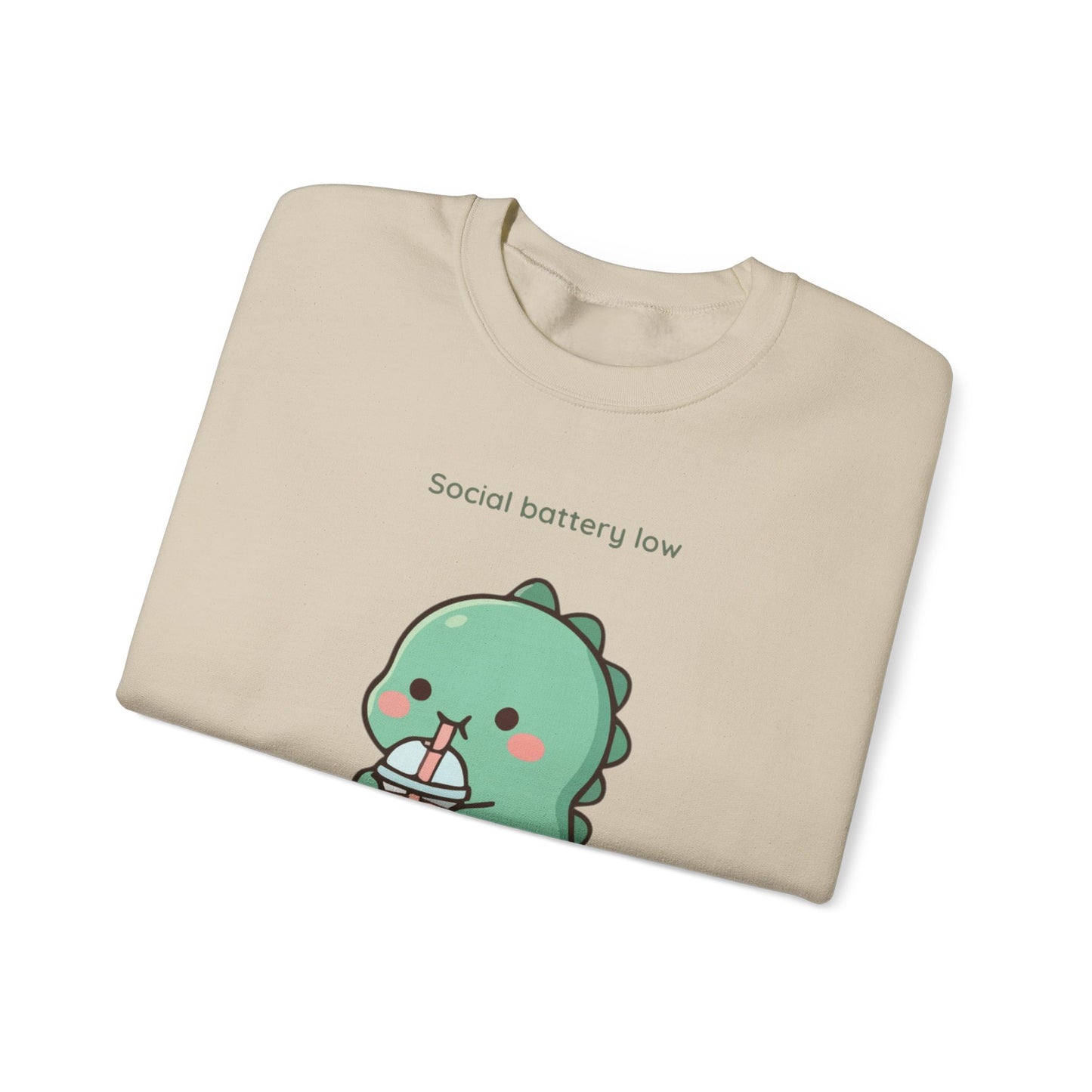 Social Battery Low™ Cozy Dino Sweatshirt