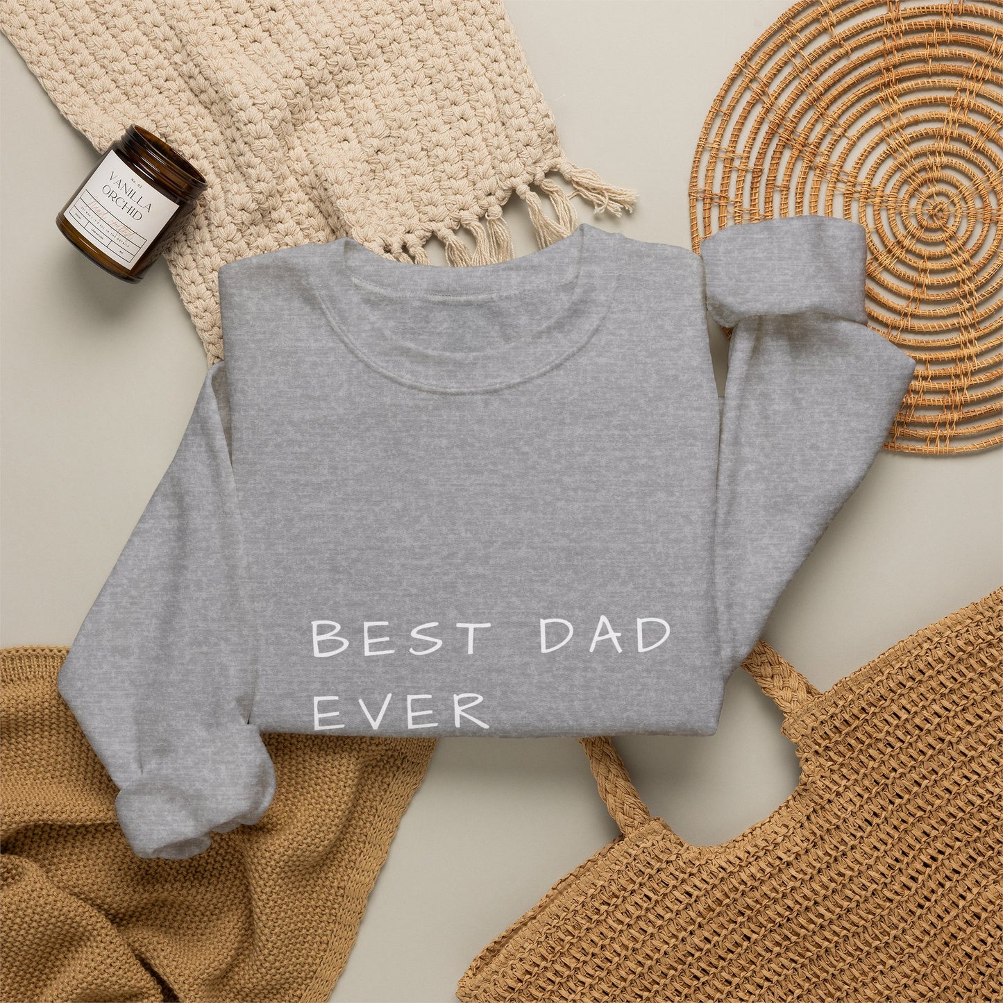 Best Dad Ever Sweatshirt | Personalized Father's Day Gift | Custom Dad Crewneck