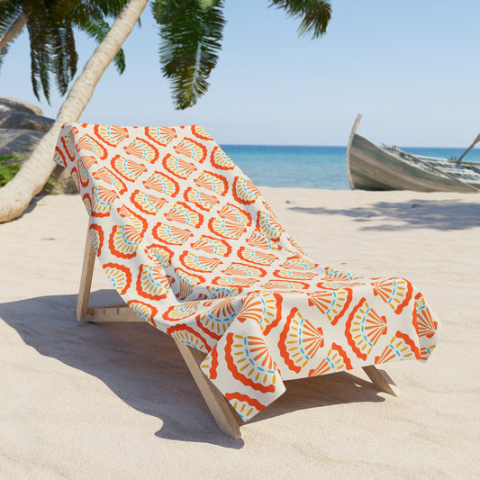 Seashell Pattern Beach Towel