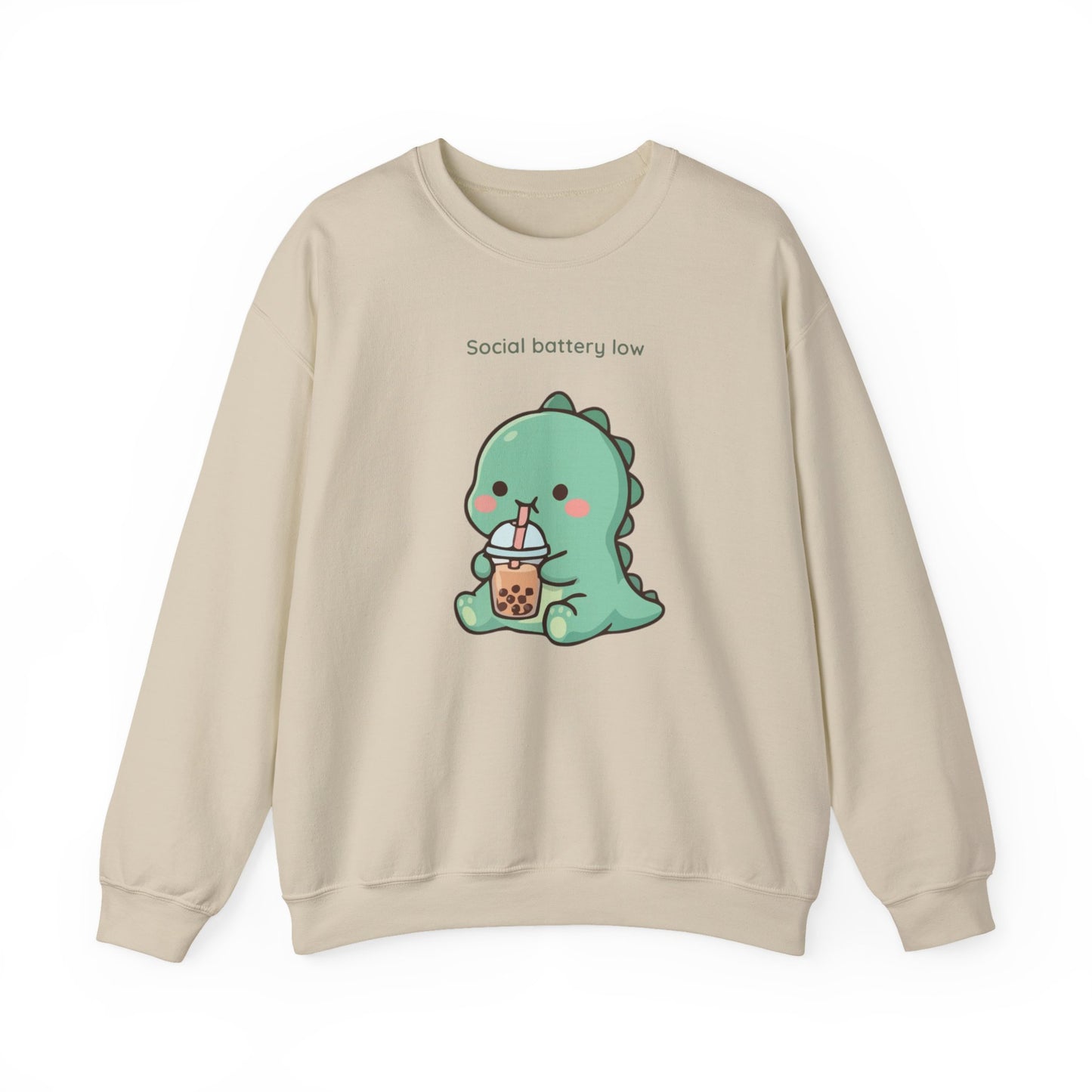 Social Battery Low™ Cozy Dino Sweatshirt
