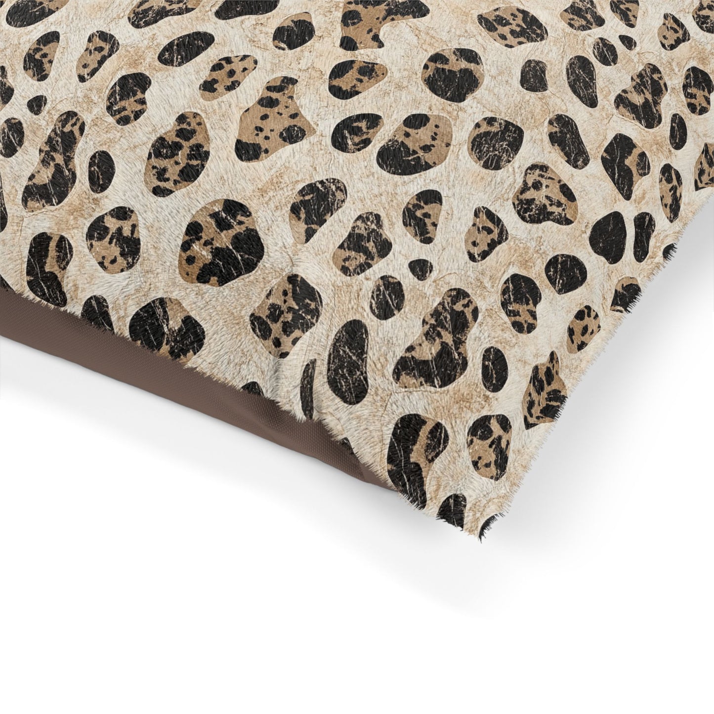 Leopard Print Plush Pet Bed