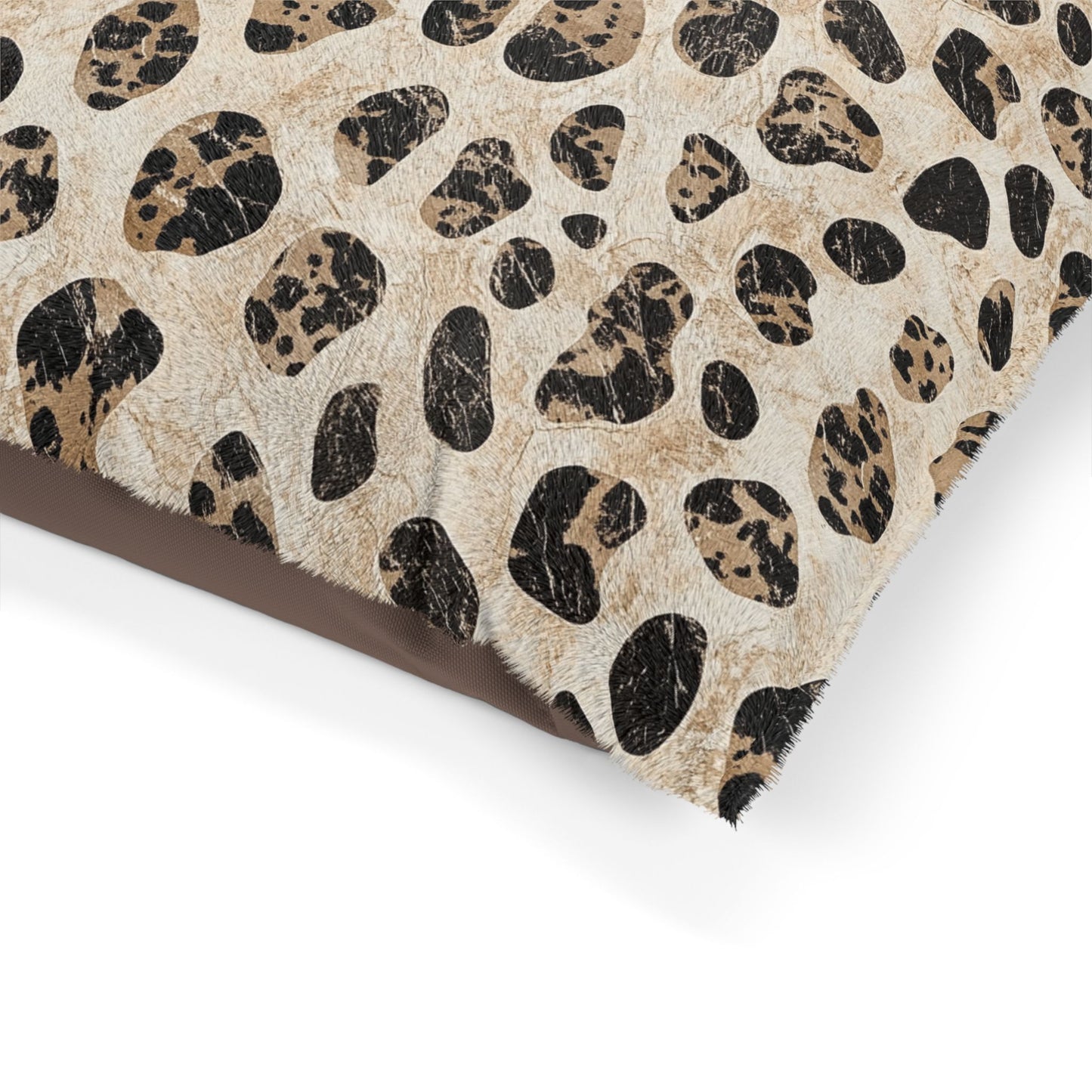 Leopard Print Plush Pet Bed