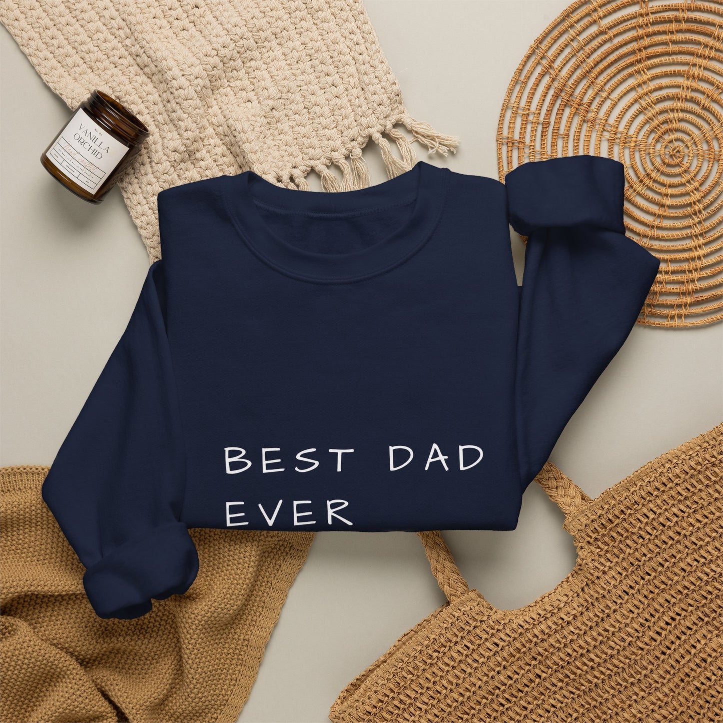 Best Dad Ever Sweatshirt | Personalized Father's Day Gift | Custom Dad Crewneck