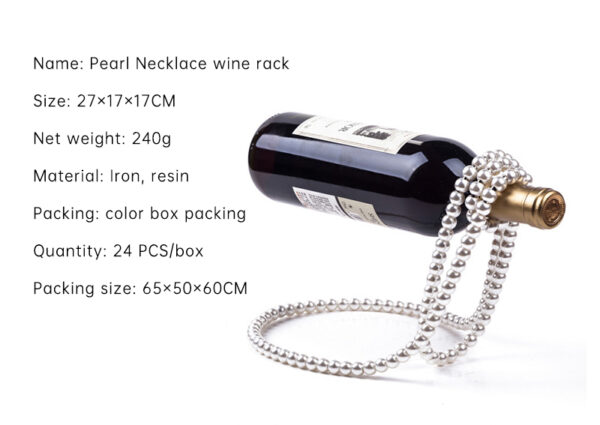 Pearl Necklace Stainless Steel Wine Rack Wine Pedestal Clamp Holder Suspension Champagne Whisky Small Ornaments - Image 12