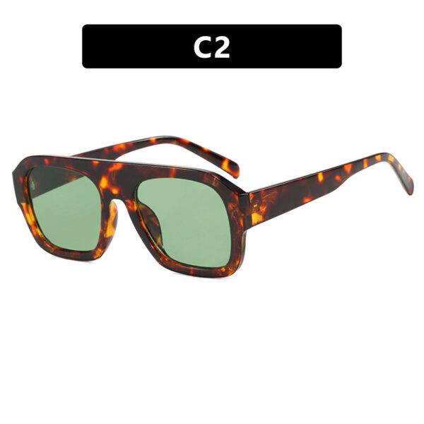 Single beam large frame square sunglasses, new personalized sunglasses, cross-border sunglasses, women's Instagram, same trend - Image 7