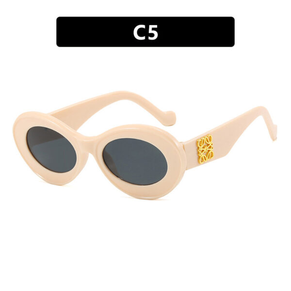 Street Fashion Cat Eye Elliptical Luxury Sunglasses Party New Driving Sunscreen Trendy Ink - Image 10