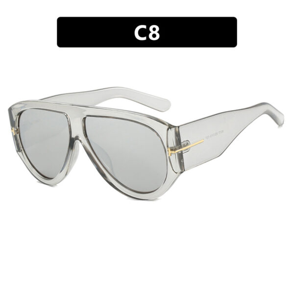 T-shaped large frame sunglasses, pilot's toad fashion cross-border sunglasses, personalized women's sunglasses - Image 9
