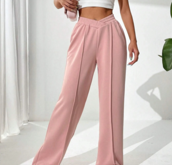 Women's loose casual pants comfortable home pants solid color casual wide leg sports pants - Image 5