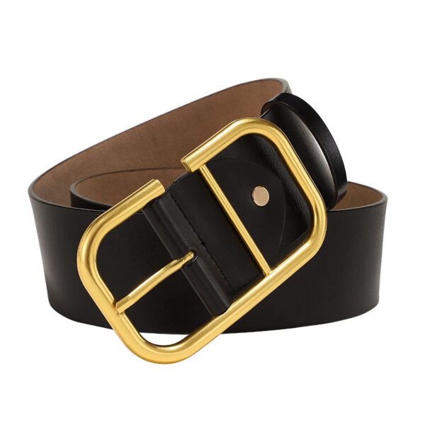 Ladies' cowhide wide waistband waistband decorative skirt windbreaker belt waistband - Image 5