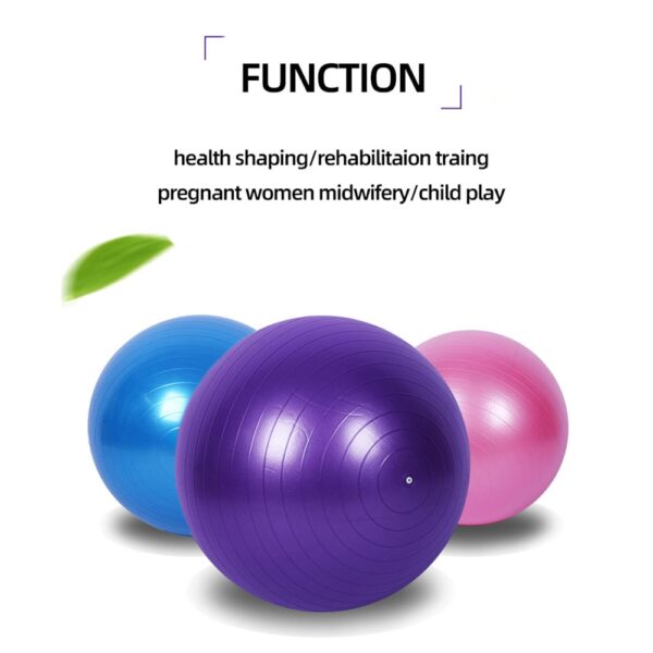 PVC Glossy Fitness Balls Yoga Ball Thickened Explosion-proof Exercise Home Gym Pilates Equipment Balance Ball 45cm/55cm/65cm/75cm/85cm - Image 2