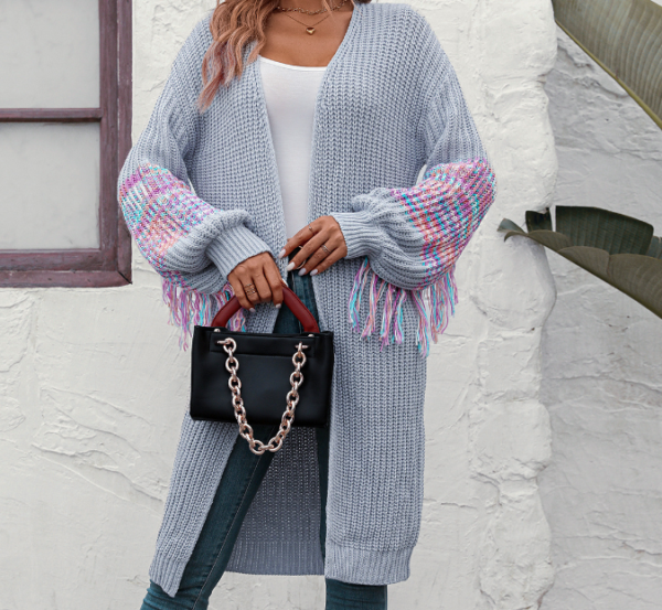Fashionable tassel knitted sweater - Image 2