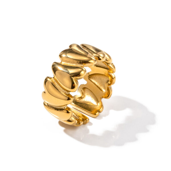 Fashion Trend Love Ring Women's Simple Design Stainless Steel Jewelry - Image 5