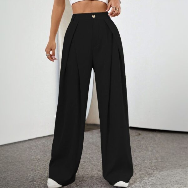 Versatile commuting style casual pants with wide legs and long pants - Image 7