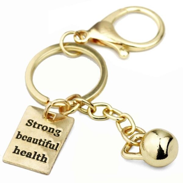 GYM Large Dumbbell Stainless Steel Keychain Sports Fitness Personalized Key Chains for Men Jewelry Gift Customize Wholesale - Image 19