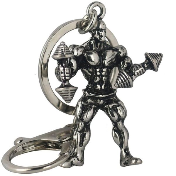 GYM Large Dumbbell Stainless Steel Keychain Sports Fitness Personalized Key Chains for Men Jewelry Gift Customize Wholesale - Image 10