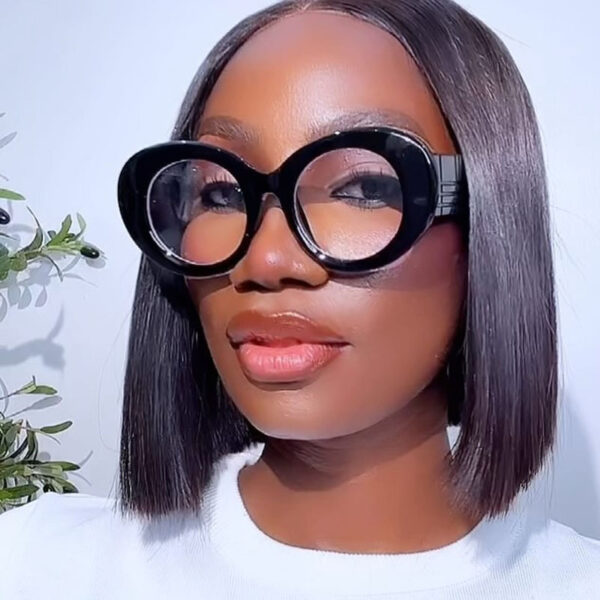 Large frame circular sunglasses for street photography Instagram fashion show, modern retro sunglasses - Image 2