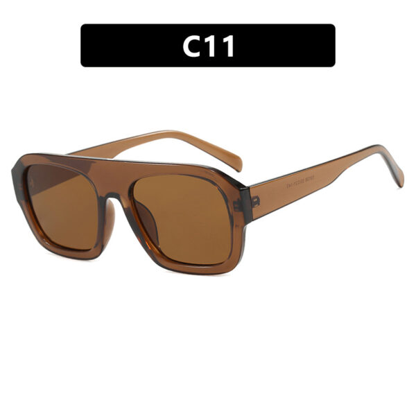 Single beam large frame square sunglasses, new personalized sunglasses, cross-border sunglasses, women's Instagram, same trend - Image 16
