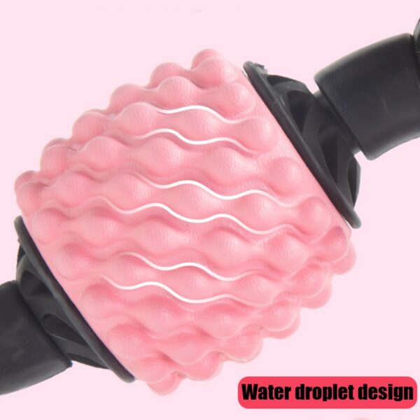 U Shape Trigger Point Massage Roller for Arm Leg Neck Muscle Tissue for Fitness Gym Yoga Pilates Sports 4 Wheel - Image 2