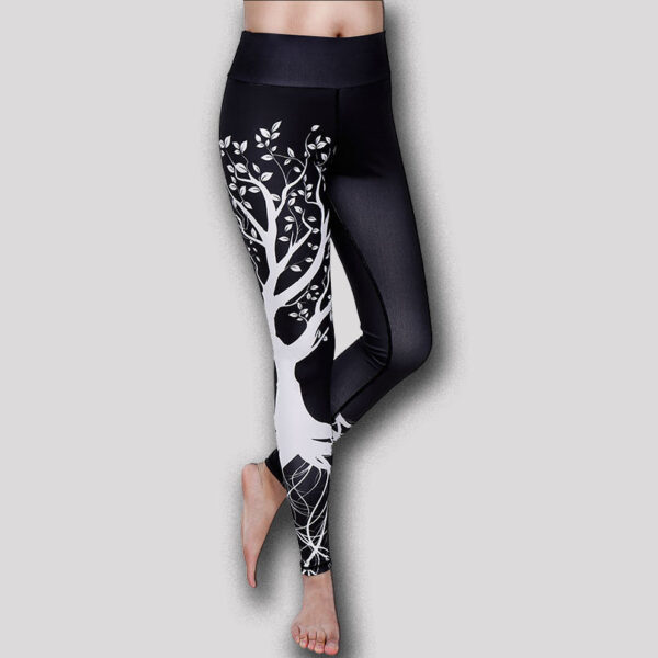 Women Sexy Yoga Pants Trees Printed Dry Fit Sport Pants Elastic Fitness Gym Pants Running Tight Sport Leggings Female Trousers - Image 3