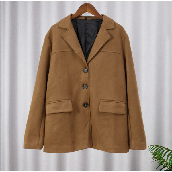 Flip collar large Lace up waist extended coat jacket Trendy Long Sleeve Women Women Jackets Coat - Image 7