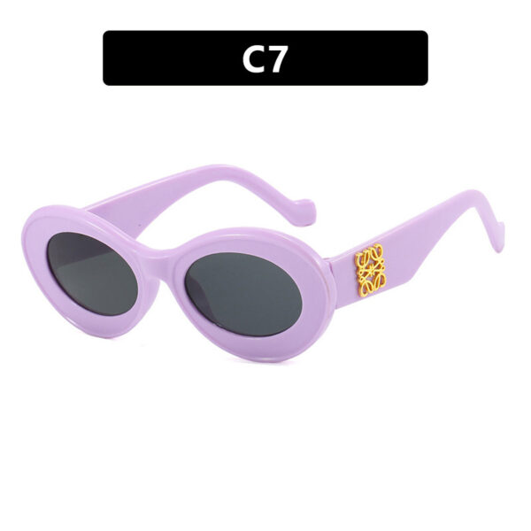 Street Fashion Cat Eye Elliptical Luxury Sunglasses Party New Driving Sunscreen Trendy Ink - Image 12