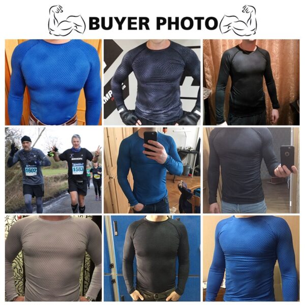 Long Sleeve Sport Shirt Men Quick Dry Running T-shirts Gym Clothing Fitness Top Crossfit T Shirt - Image 3