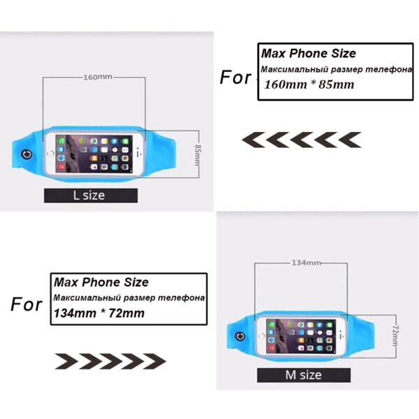 Case For Meizu m3 note U10 m3s Sports Belt Running Waist Bags Waterproof Fanny Pack Workout Cover Gym Case For Maze m3 note u10 - Image 5