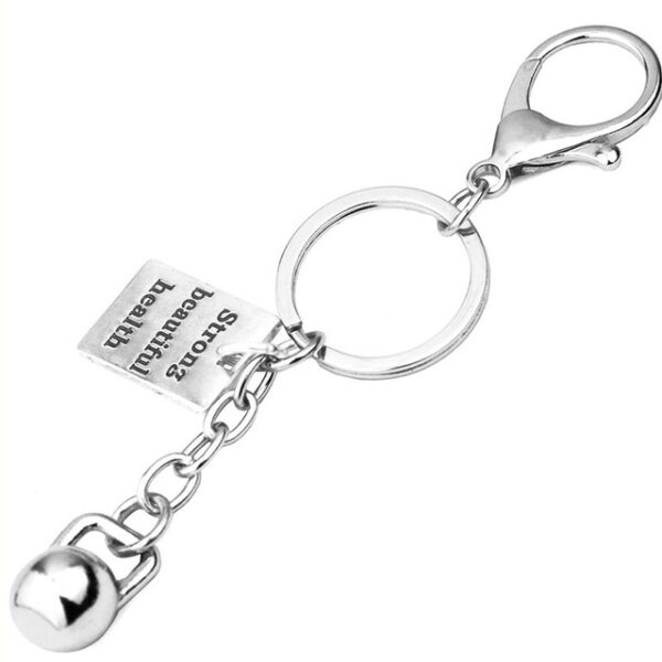 GYM Large Dumbbell Stainless Steel Keychain Sports Fitness Personalized Key Chains for Men Jewelry Gift Customize Wholesale - Image 18