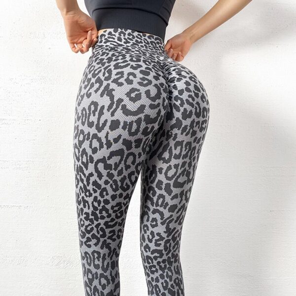 Leopard Leggings For Women Fitness Workout Yoga Pants Scrunch Butt High Waist Stretchy Zebra Pattern Gym Running Tights Leggings - Image 7