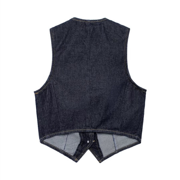 Fashionable and versatile wide leg comfortable casual high waisted denim top+pants set - Image 3