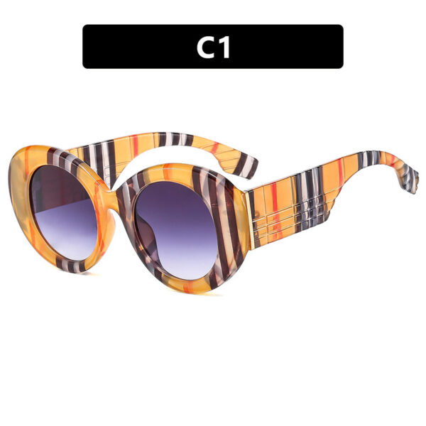 Large frame circular sunglasses for street photography Instagram fashion show, modern retro sunglasses - Image 6