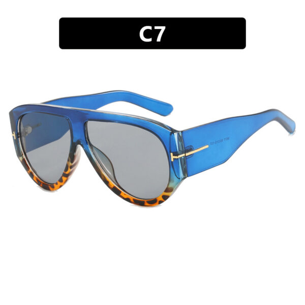 T-shaped large frame sunglasses, pilot's toad fashion cross-border sunglasses, personalized women's sunglasses - Image 8