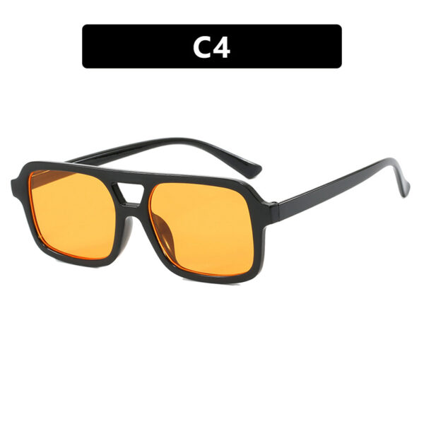 Square small frame double beam sunglasses, new driving sunglasses for women, UV resistant beach sunglasses - Image 9