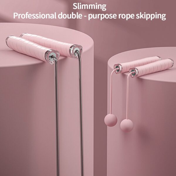 Cordless Double Use Electronic Skipping Rope Gym Fitness Cordless Skipping Smart Rope Jump Rope Digital Counting Speed Skipping