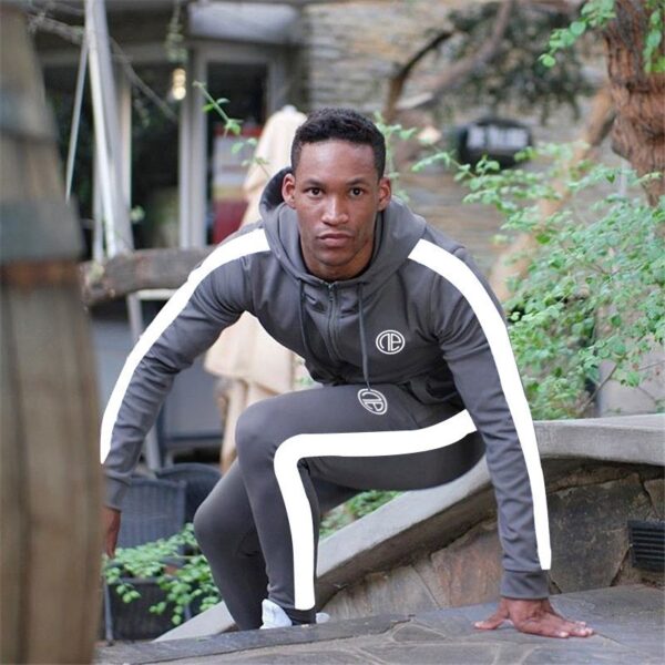 Sport Man Tracksuit Running Gym Men Set Sport Clothing Set Joggers Fitness Bodybuilding Sports Suits Mens Hoodie+Pants Suit Men - Image 4
