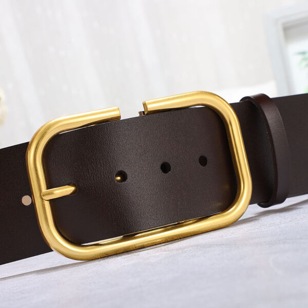 Ladies' cowhide wide waistband waistband decorative skirt windbreaker belt waistband - Image 4