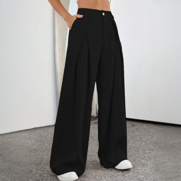 Versatile commuting style casual pants with wide legs and long pants - Image 5