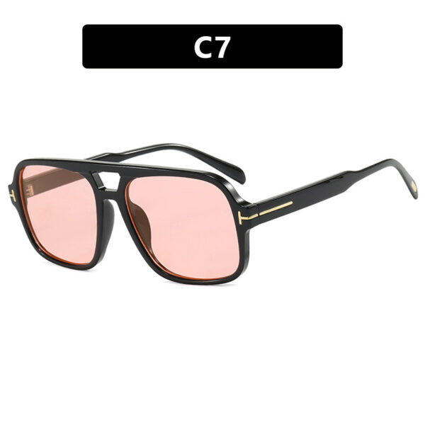 Pilot retro double beam sunglasses, new high-end sunglasses, UV resistant sunglasses, trendy - Image 8